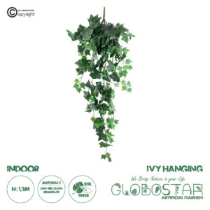 GloboStar® Artificial Garden IVY HANGING 20241 Τεχνητό Διακοσμητικό Κρεμαστό Φυτό Κισσός Υ130cm