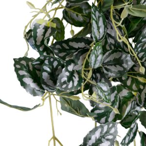 GloboStar® Artificial Garden SATIN POTHOS HANGING 20242 Τεχνητό Διακοσμητικό Κρεμαστό Φυτό Ασημένια Άμπελός – Πόθος Υ120cm