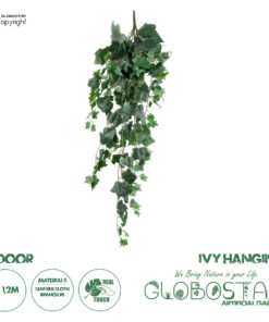GloboStar® Artificial Garden IVY HANGING 20244 Τεχνητό Διακοσμητικό Κρεμαστό Φυτό Κισσός Υ120cm