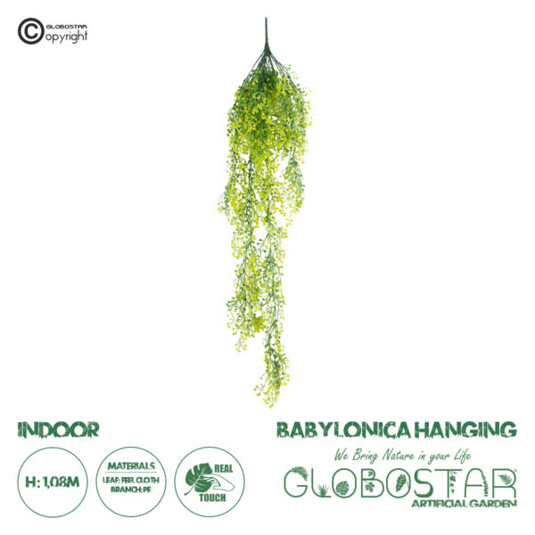 GloboStar® Artificial Garden SALIX BABYLONICA HANGING 20246 Τεχνητό Διακοσμητικό Κρεμαστό Φυτό Κλαίουσα Ιτιά Υ108cm