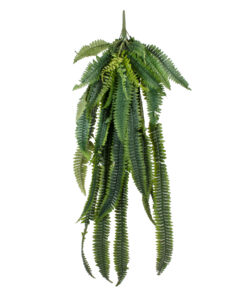 GloboStar® Artificial Garden FERN HANGING BRANCH 20247 Τεχνητό Διακοσμητικό Κρεμαστό Φυτό Φτέρη Υ120cm