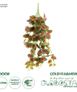 GloboStar® Artificial Garden COLEUS HANGING 20255 Τεχνητό Διακοσμητικό Κρεμαστό Φυτό Κολέος Υ90cm