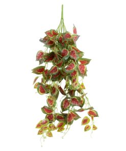 GloboStar® Artificial Garden COLEUS HANGING 20255 Τεχνητό Διακοσμητικό Κρεμαστό Φυτό Κολέος Υ90cm