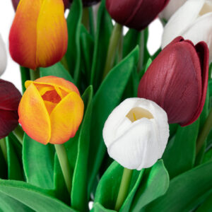 GloboStar® Artificial Garden TULIP BOUQUET 20256 Τεχνητό Διακοσμητικό Μπουκέτο με Τουλίπες Υ42cm