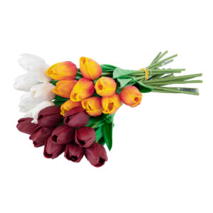 GloboStar® Artificial Garden TULIP BOUQUET 20256 Τεχνητό Διακοσμητικό Μπουκέτο με Τουλίπες Υ42cm