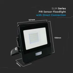 LED Προβολέας με Ανιχνευτή Κίνησης 20W V-TAC PRO Samsung Chip 100° 1510lm Μαύρος IP65 Θερμό 3000K – 20259
