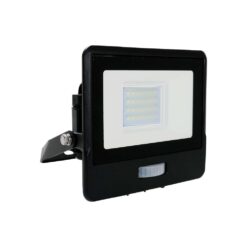 Wi-Fi Smart LED Προβολέας 10W με Ανιχνευτή Κίνησης V-TAC Μαύρος RGB+W Dimmable CCT IP65 – 3027