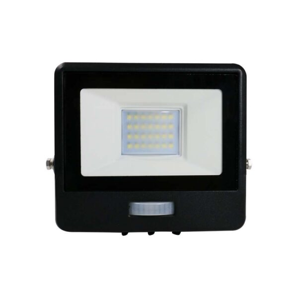 Wi-Fi Smart LED Προβολέας 10W με Ανιχνευτή Κίνησης V-TAC Μαύρος RGB+W Dimmable CCT IP65 – 3027