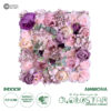 GloboStar® Artificial Garden AMBROSIA 20265 Τεχνητό Διακοσμητικό Πάνελ Λουλουδιών – Κάθετος Κήπος σύνθεση Αμβροσία Μ50 x Π50 x Υ9cm