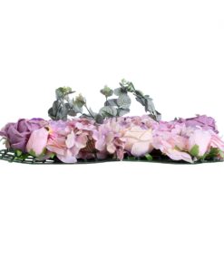 GloboStar® Artificial Garden AMBROSIA 20265 Τεχνητό Διακοσμητικό Πάνελ Λουλουδιών – Κάθετος Κήπος σύνθεση Αμβροσία Μ50 x Π50 x Υ9cm