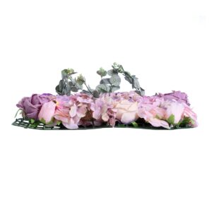 GloboStar® Artificial Garden AMBROSIA 20265 Τεχνητό Διακοσμητικό Πάνελ Λουλουδιών – Κάθετος Κήπος σύνθεση Αμβροσία Μ50 x Π50 x Υ9cm