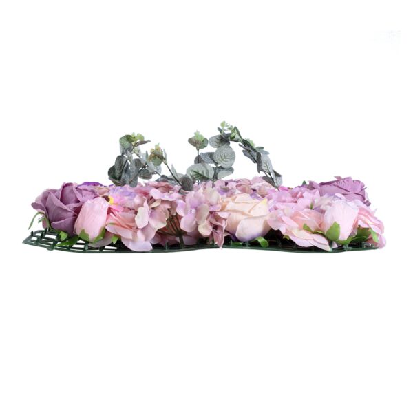 GloboStar® Artificial Garden AMBROSIA 20265 Τεχνητό Διακοσμητικό Πάνελ Λουλουδιών – Κάθετος Κήπος σύνθεση Αμβροσία Μ50 x Π50 x Υ9cm