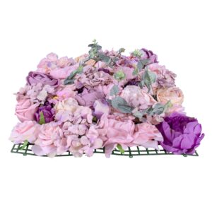 GloboStar® Artificial Garden AMBROSIA 20265 Τεχνητό Διακοσμητικό Πάνελ Λουλουδιών – Κάθετος Κήπος σύνθεση Αμβροσία Μ50 x Π50 x Υ9cm