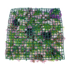 GloboStar® Artificial Garden AMBROSIA 20265 Τεχνητό Διακοσμητικό Πάνελ Λουλουδιών – Κάθετος Κήπος σύνθεση Αμβροσία Μ50 x Π50 x Υ9cm