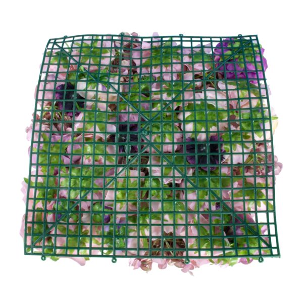 GloboStar® Artificial Garden AMBROSIA 20265 Τεχνητό Διακοσμητικό Πάνελ Λουλουδιών – Κάθετος Κήπος σύνθεση Αμβροσία Μ50 x Π50 x Υ9cm
