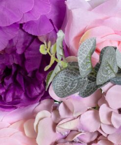 GloboStar® Artificial Garden AMBROSIA 20265 Τεχνητό Διακοσμητικό Πάνελ Λουλουδιών – Κάθετος Κήπος σύνθεση Αμβροσία Μ50 x Π50 x Υ9cm