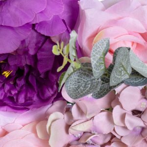 GloboStar® Artificial Garden AMBROSIA 20265 Τεχνητό Διακοσμητικό Πάνελ Λουλουδιών – Κάθετος Κήπος σύνθεση Αμβροσία Μ50 x Π50 x Υ9cm