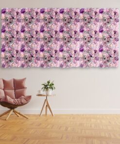 GloboStar® Artificial Garden AMBROSIA 20265 Τεχνητό Διακοσμητικό Πάνελ Λουλουδιών – Κάθετος Κήπος σύνθεση Αμβροσία Μ50 x Π50 x Υ9cm