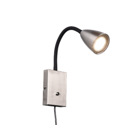 Φωτιστικό Τοίχου Trio Lighting WANDA 1x GU10 Νίκελ Ματ Μεταλλικό – 202670107