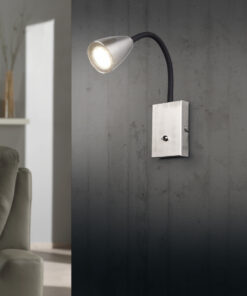 Φωτιστικό Τοίχου Trio Lighting WANDA 1x GU10 Νίκελ Ματ Μεταλλικό – 202670107