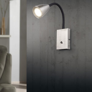 Φωτιστικό Τοίχου Trio Lighting WANDA  1x GU10 Νίκελ Ματ Μεταλλικό   – 202670107