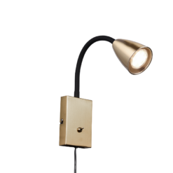 Φωτιστικό Τοίχου Trio Lighting WANDA 1x GU10 Ορείχαλκος Ματ Μεταλλικό – 202670108