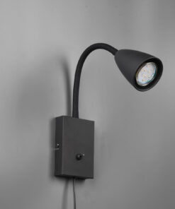 Φωτιστικό Τοίχου Trio Lighting WANDA  1x GU10 Μαύρο Ματ Μεταλλικό   – 202670132