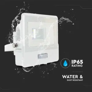 LED Προβολέας με Ανιχνευτή Κίνησης 10W V-TAC PRO Samsung Chip 100° 735lm Λευκός IP65 Θερμό 3000K – 20268