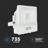 LED Προβολέας με Ανιχνευτή Κίνησης 10W V-TAC PRO Samsung Chip 100° 735lm Λευκός IP65 Θερμό 3000K – 20268