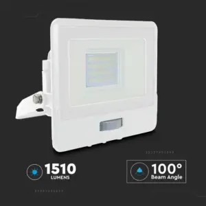 LED Προβολέας με Ανιχνευτή Κίνησης 20W V-TAC PRO Samsung Chip 100° 1510lm Λευκός IP65 Θερμό 3000K – 20271