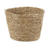 GloboStar® Artificial Garden PATMOS 20271 Διακοσμητικό Πλεκτό Καλάθι – Κασπώ Γλάστρα – Flower Pot Μπεζ Φ25cm x Υ19cm
