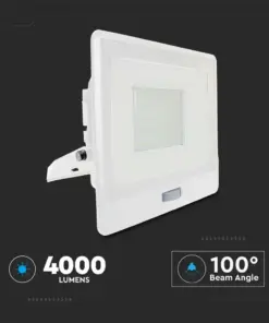 LED Προβολέας με Ανιχνευτή Κίνησης 50W V-TAC PRO Samsung Chip 100° 4000lm Λευκός IP65 Ψυχρό 6500K – 20279