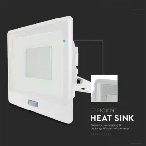 LED Προβολέας με Ανιχνευτή Κίνησης 50W V-TAC PRO Samsung Chip 100° 4000lm Λευκός IP65 Ψυχρό 6500K – 20279
