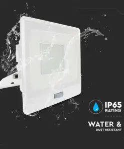 LED Προβολέας με Ανιχνευτή Κίνησης 50W V-TAC PRO Samsung Chip 100° 4000lm Λευκός IP65 Ψυχρό 6500K – 20279