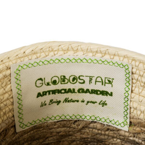 GloboStar® Artificial Garden MYKONOS 20278 Διακοσμητικό Πλεκτό Καλάθι – Κασπώ Γλάστρα – Flower Pot Μπεζ με Μακραμέ Φ18cm x Υ15cm