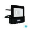 LED Προβολέας με Ανιχνευτή Κίνησης 10W V-TAC PRO Samsung Chip 100° 735lm Μαύρος IP65 Θερμό 3000K – 20280