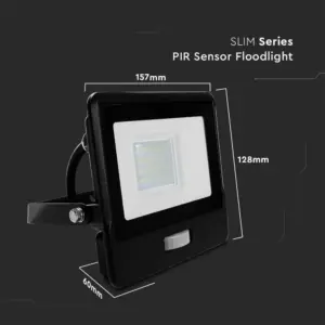 LED Προβολέας με Ανιχνευτή Κίνησης 20W V-TAC PRO Samsung Chip 100° 1510lm Μαύρος IP65 Θερμό 3000K – 20283
