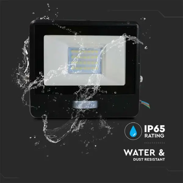 LED Προβολέας με Ανιχνευτή Κίνησης 20W V-TAC PRO Samsung Chip 100° 1510lm Μαύρος IP65 Θερμό 3000K – 20283