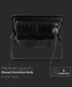 LED Προβολέας με Ανιχνευτή Κίνησης 1m Καλώδιο 30W V-TAC PRO Samsung Chip 100° 2340lm Μαύρος IP65 Θερμό 3000K – 20286