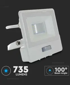 LED Προβολέας με Ανιχνευτή Κίνησης 10W V-TAC PRO Samsung Chip 100° 735lm Λευκός IP65 Φυσικό 4000K – 20293