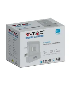 LED Προβολέας με Ανιχνευτή Κίνησης 10W V-TAC PRO Samsung Chip 100° 735lm Λευκός IP65 Φυσικό 4000K – 20293