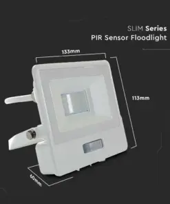 LED Προβολέας με Ανιχνευτή Κίνησης 10W V-TAC PRO Samsung Chip 100° 735lm Λευκός IP65 Φυσικό 4000K – 20293