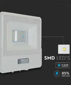 LED Προβολέας με Ανιχνευτή Κίνησης 10W V-TAC PRO Samsung Chip 100° 735lm Λευκός IP65 Φυσικό 4000K – 20293