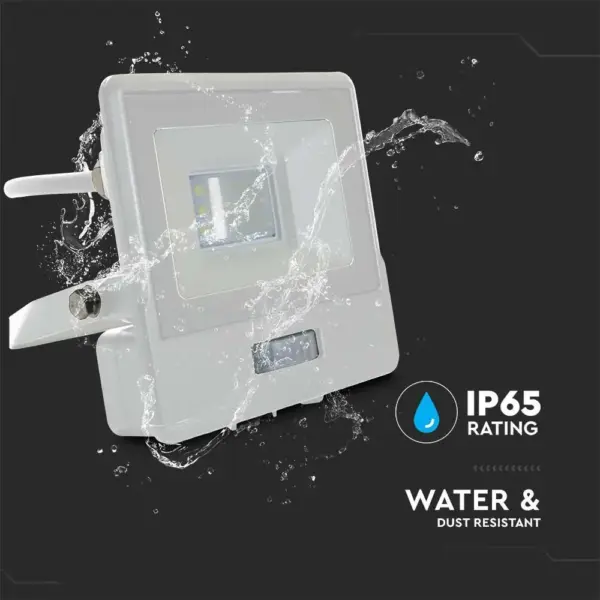 LED Προβολέας με Ανιχνευτή Κίνησης 10W V-TAC PRO Samsung Chip 100° 735lm Λευκός IP65 Φυσικό 4000K – 20293