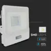 LED Προβολέας με Ανιχνευτή Κίνησης 1m Καλώδιο 20W V-TAC PRO Samsung Chip 100° 1510lm Λευκός IP65 Θερμό 3000K – 20295