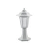 GloboStar® ENGLAND 202-0010 Vintag Επιδαπέδιο Φωτιστικό Φαναράκι Μονόφωτο 1 x E27 IP44 Λευκό Πλαστικό – Μ20 x Π20 x Υ45cm