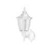 GloboStar® ENGLAND 202-0012 Vintage Επιτοίχιο Φωτιστικό Φαναράκι Μονόφωτο 1 x E27 IP44 Λευκό Πλαστικό – Μ20 x Π20 x Υ30cm