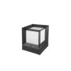 GloboStar® 202-0017 Μοντέρνο Επιδαπέδιο Φωτιστικό Μονόφωτο 1 x E27 IP44 – Μαύρο Πλαστικό Μ22 x Π22 x Υ27cm