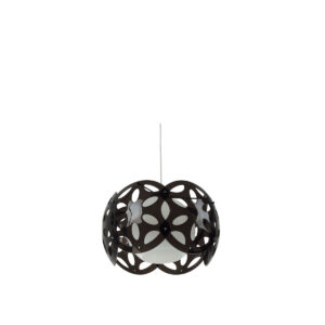 GloboStar® DOMINIC 203-0031 Μοντέρνο Κρεμαστό Φωτιστικό Καπέλο Μονόφωτο 1 x E27 IP20 Μαύρο Πλαστικό – Μ30 x Π30 x Υ70cm