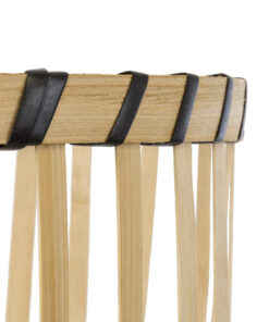 GloboStar® Artificial Garden FOLEGANDROS 20301 Διακοσμητικό Πλεκτό Καλάθι – Κασπώ Γλάστρα – Flower Pot Μπεζ με Καφέ Φ25cm x Υ37cm